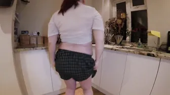 Pregnant Milf inside School Uniform