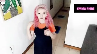 The babysitter blows my dick and i cum into her