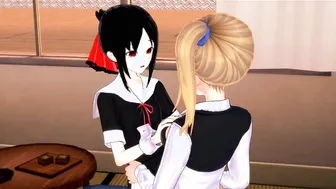 Love is War Dyke Cartoon - Ai Hayasaka Eats Snatch Fucks Kaguya Shinomiya with a