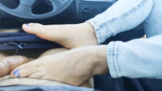 Cuckold into a Vehicle Oiled Devils Pedicure is not Betrayal
