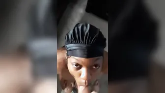 Gigantic Black Stepsis Lets little Stepbrother Cum on her Face