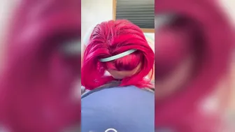 Red Haired cougar Blows my Cock