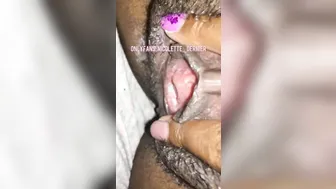Close up Black Creamie Vagina