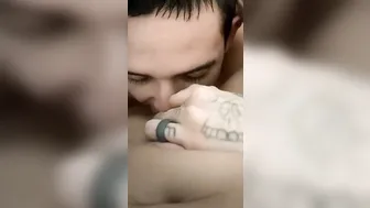 Eating Native American Wife’s Snatch into the Shower