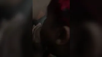 Penis Blowing Ex Slurps and Swallowing big black cock down her Throat