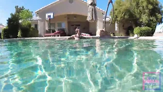 Underwater Vagina Eating inside the pool with Nina Rivera and Sully Savage