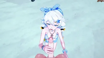 Kiana Kaslana gets pov plowed at the Beach - Honkai Impact 3rd