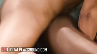 Dark Haired Bombshell (Ana Foxxx) Takes A Sexsual Couch Pounded Facial With Her