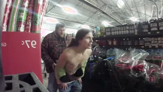 Uncensored sex inside Walmart