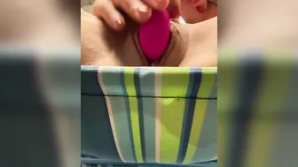 cougar using Lush Dildo at Full Speed on Clitoris