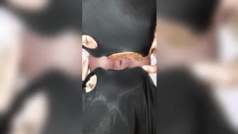 Married Couples Three-Way Fantasy Cum Covering Fake Vagina both Licking up the Cum  Tongue Making Out