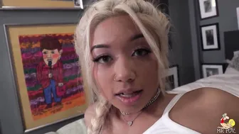 19 year mature Gia Dibella loves gigantic penis into her tight bald