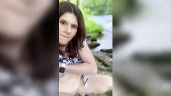 Touching myself next to a River ~ Blue Ridge Trip 2021