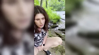 Touching myself next to a River ~ Blue Ridge Trip 2021