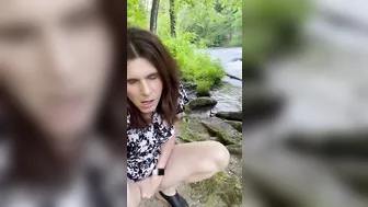 Touching myself next to a River ~ Blue Ridge Trip 2021