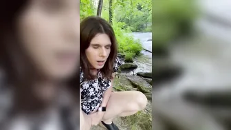 Touching myself next to a River ~ Blue Ridge Trip 2021