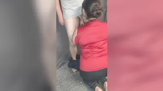 Bombshell Step Milf Blows Sons Dick while Dads into the next Room Hurry Up