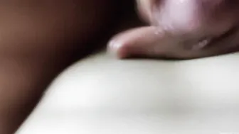 Jerk him off and got Cum on Titted and Mouth