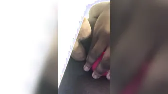 African BBW Snatch Pounding Huge Toy w Rose Toy