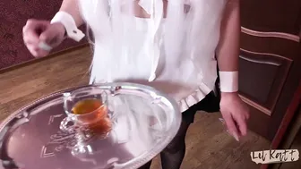 KITTY WAITRESS LOVES TO SUCK PENIS AND JUMP ON IT one
