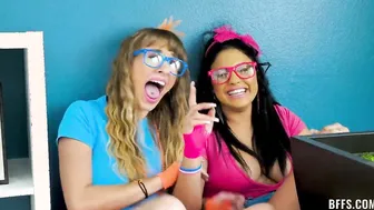 Babysitting ! Naughty Teens Share A Big Dick