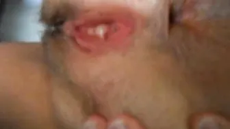 showing holes for cum