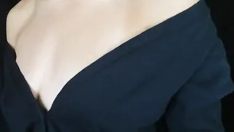 Gentle puffy titties into african clothes