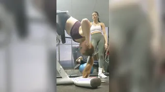 Camel Toe porn video – Adorable gym bunnies downblouse camel toe bend over