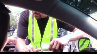 Nerdy Slim 18 Year Old Lets Parking Attendant Banged Her For Spot