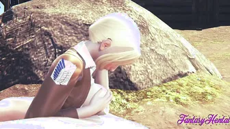 Attack porn video – Attack on Titans Anime - Annie Boobjob and Plowed with