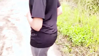 Stranger meeting at the jogging park - Risky Outside -