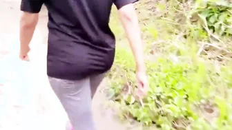 Stranger meeting at the jogging park - Risky Outside -