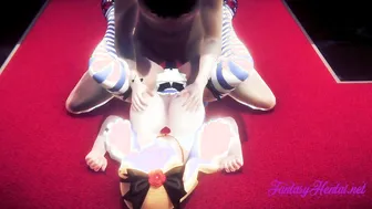 Alice inside Wonderland Anime - Alice is boned and ejaculates