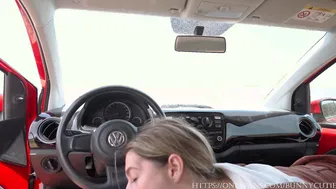 Hard Nailed into the Vehicle Licked Snatch and Plowed her on Outside Beach Parking.