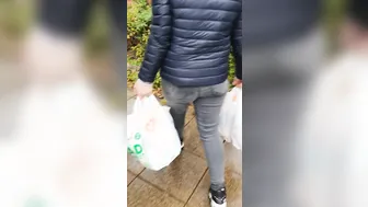 Step Cougar with a Hole inside Jeans got Boned on the Road by Step Son