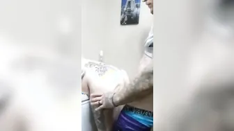 Fucking inside the Kitchen on the Freezer