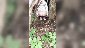 Stop Hiking and Banged me - pov Standing Doggy Style - Public Sex - Cum into her Underwear - almost Caught