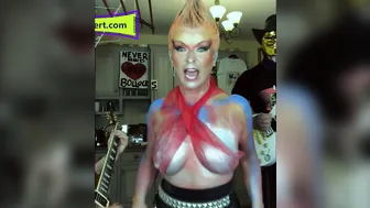 Toyah Willcox - Titties out into a mesh top