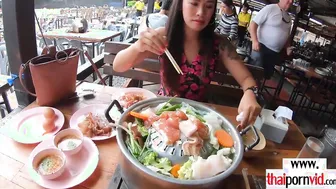 Amateur Thai teenagers Polly with huge hooters helping to her euro bf