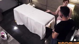 Under Table porn video – Secret masseuse blows dick under the table
