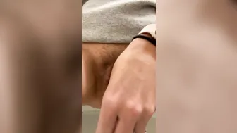 Having Fun with my Piss and my Unshaved Twat