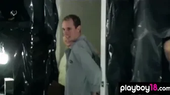 Comedy porn video – Men surprised and totally busted inside a dark bondage cave