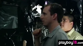 Men surprised and totally busted inside a dark bondage cave