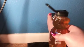 Anastasiabeva1 Pouring honey on my toes