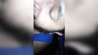 Blowing Gigantic Milky Boobies Dude Jizzes on Bed