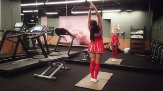 Cheerleader Outside Sex Facial Cum and Squirting into the Hotel Gym - Part one
