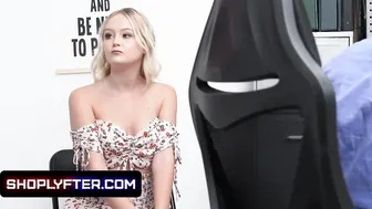 Hottie Blonde Caught Stealing Takes A Facial From Security