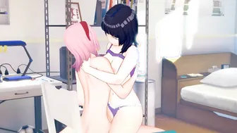 [naruto] Futa Sakura x Hinata(3d Anime)
