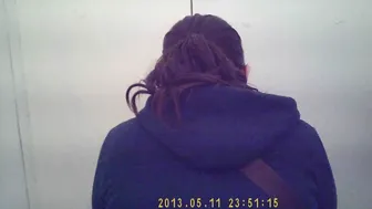 SPYING A BITCHS BOOTY INTO THE RESTROOM