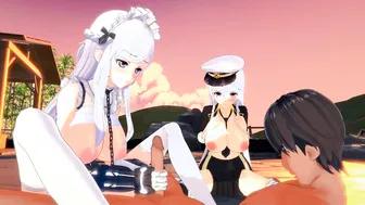 Azur Lane 3 Way - Belfast x Enterprise - 3D Cartoon